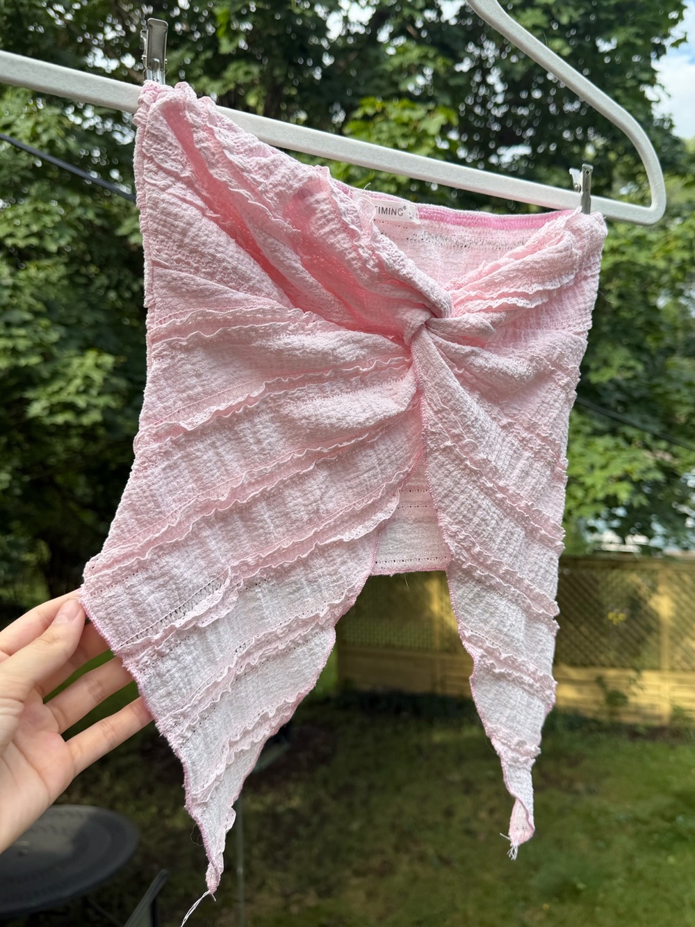 Discovery Pink Twist-Front Crop Top